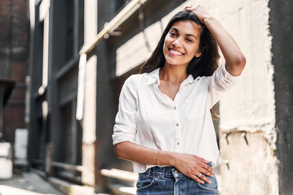 Chemise en coton blanc